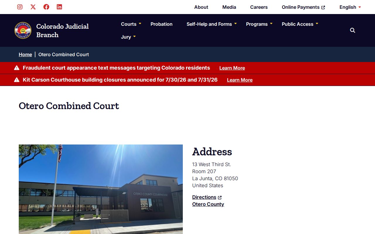 Otero Combined Court page used for short-lookback release verification